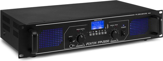 Versterker 2x 250W - Fenton FPL500 digitale klasse-D versterker met Bluetooth en mp3 speler