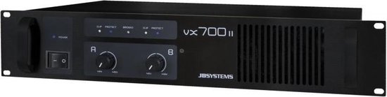 JB Systems VX700 II slanke tweekanaals versterker - 2x 350Wrms