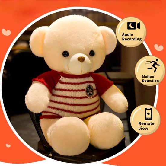 Viatel Spy 1080P Hd Mini Camera Wifi Knuffel Camera Speelgoed Muppet Cam Motion Detection Remote View Home Security Nanny Cam babyfoon