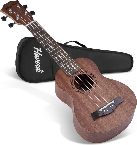 Luxe Sopraan Ukelele - 21 inch - premium Hawaii - Aquila snaren - incl tas