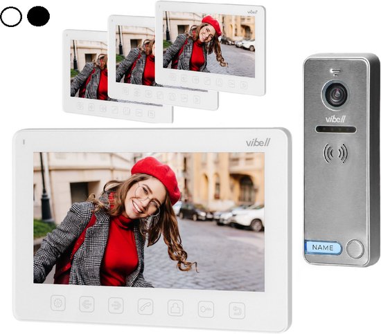 Vibell modulaire video deurintercom set met groot 7 inch scherm