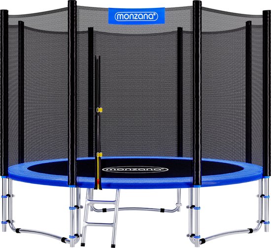 Monzana Trampoline - Ø183cm Gecertificeerd - Veiligheidsnet Ladder