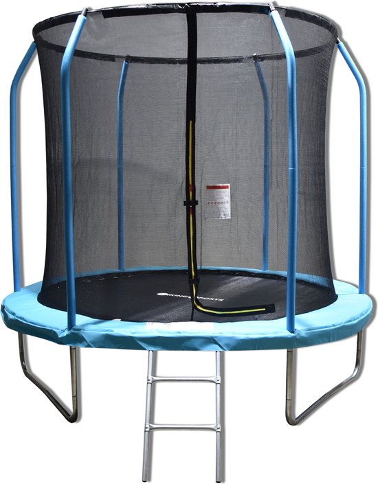 Trampoline - 305 cm - met veiligheidsnet en ladder - blauw