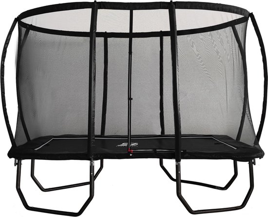 Trampoline - Senz Sports J5000 series - 214 x 305 cm - Zwart - Trampoline met Elastieken - Outdoor - Buitenspeelgoed