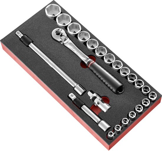Facom module foam 1/2 doppen 6 kant en ratel sl.171