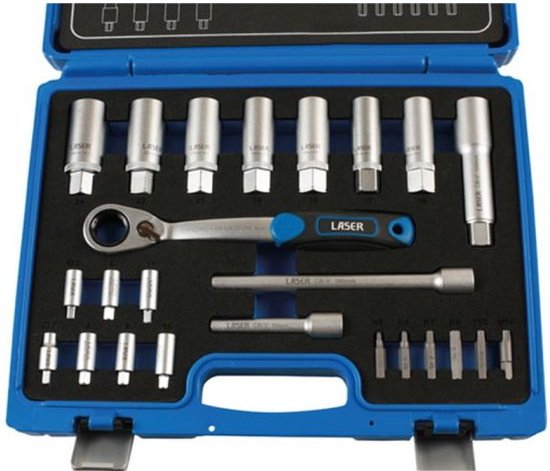 Laser Schokdempergereedschapset 25 delig