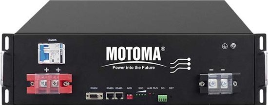 MOTOMA Thuisbatterij 4.8kWh - 48V - 100Ah - LIFePO4 voor zonne-energie opslag zonnepanelen