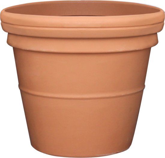 Ronde 180L terracotta graniet plantenbak - Prestige Rome