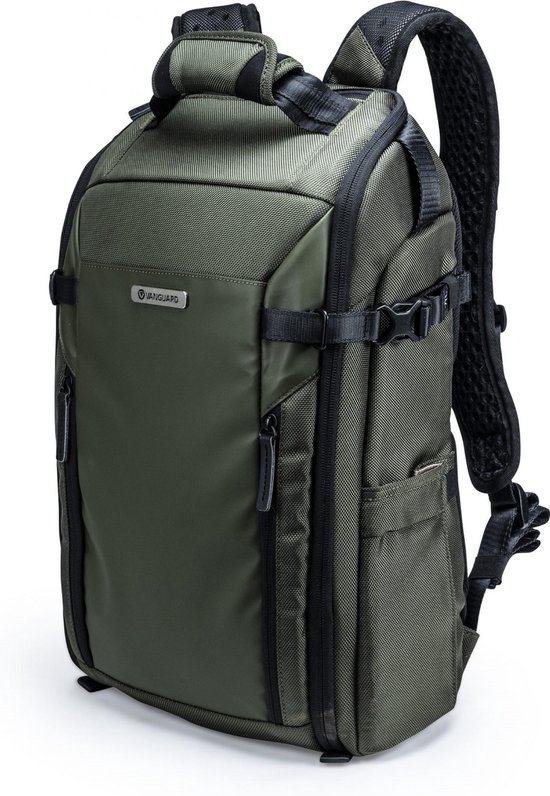 Vanguard | Veo Select 45 BFM | Camera Rugtas DSLR | Voorkant Zijkant Bovenkant opening | Groen