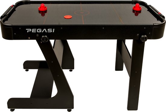 Pegasi Airhockeytafel Airstream 4ft - Zwart - Airhockey tafel voor thuis - Inklapbaar