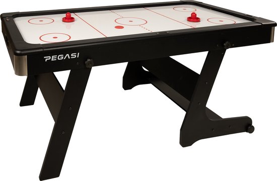 Pegasi Airhockeytafel Tornado 6ft - Zwart - Airhockey tafel voor thuis - Inklapbaar