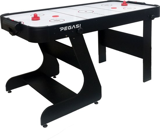 Pegasi Airhockeytafel Blizzard 5ft - Zwart - Airhockey tafel voor thuis - Inklapbaar