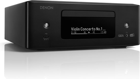 Denon CEOL N-12 DAB+ Alles-in-een-Hifisysteem met CD-speler, DAB/FM-radio, HDMI ARC, HEOS® Built-in streaming en Inclusief Speakers- Zwart