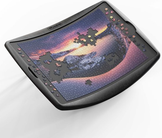 Puzzlup Puzzelbord voor puzzels van 1000 tot 1500 stukjes - Grote Ergonomische Puzzeltafel van 100 x 80 cm - Comfortabel - Ultralicht met Foam mat - Stevig en Stabiel - Made in Europe