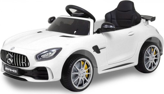 Mercedes Elektrische Kinderauto GTR AMG Wit - Krachtige Accu - Op Afstand Bestuurbaar - Veilig Voor Kinderen