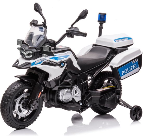 BMW Elektrische Politiemotor F850 - Met verlichting - Veilig voor kinderen - Rubberen banden - 12V Accu