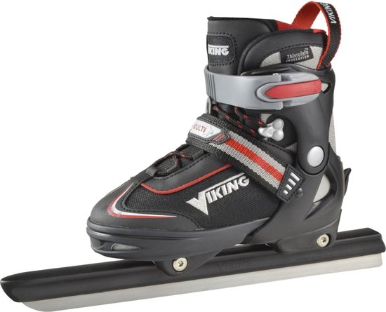 Viking Schaatsen - Maat 32-35 - Unisex - Zwart/Grijs/Rood/Wit