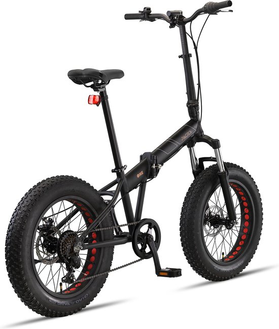 PACTO ONE FOLDING BIKE BLACK 6v VOUWFIETS PLOOIFIETS FATBIKE FIETS ALUMINIUM PHATBIKE