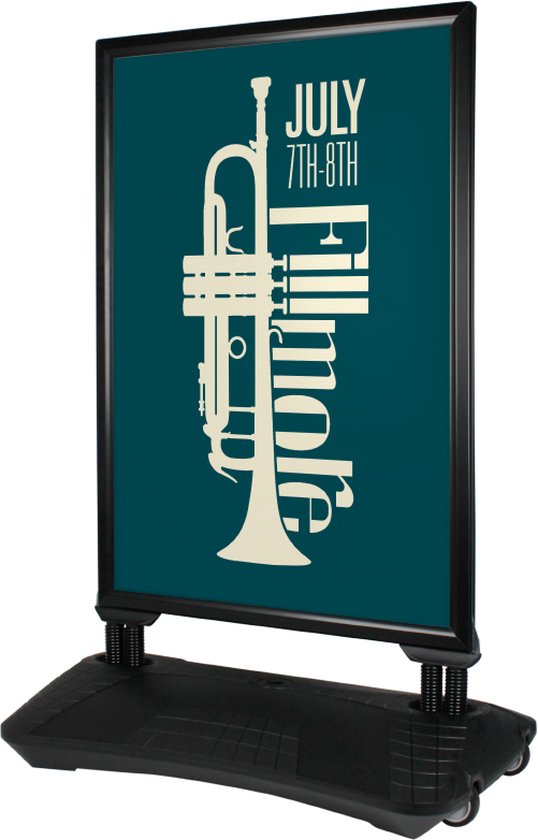 Stoepbord Deluxe A1 Zwart