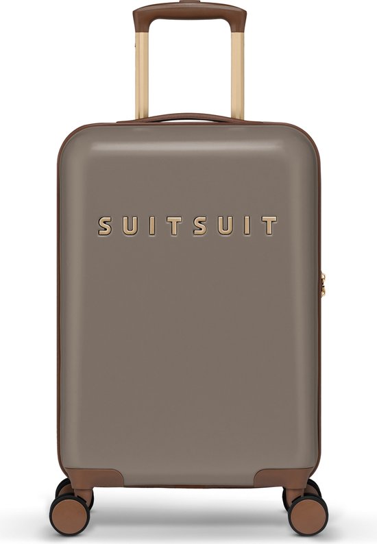 SUITSUIT Fab Seventies Lichtgewicht Handbagage koffer met 4 wielen - 55 cm - 33L - Taupe