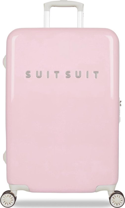 SUITSUIT Fabulous Fifties Lichtgewicht Reiskoffer met 4 wielen - 66 cm - 59L - Pink Dust