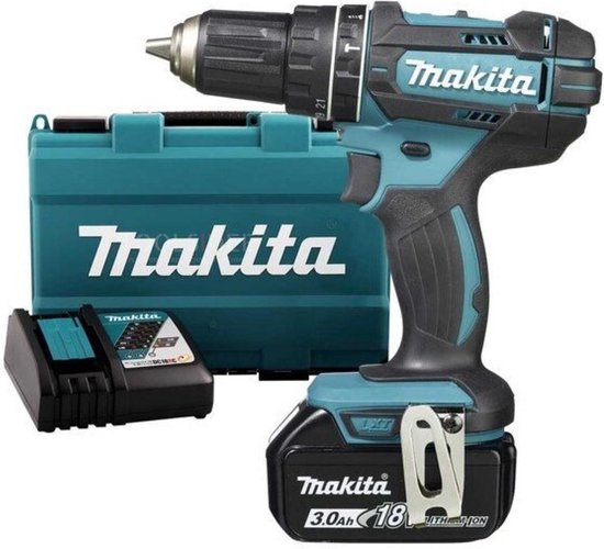 Makita DHP482RF 18V (Klop)/boor-schroefmachine 3.0Ah - geleverd met 1 accu