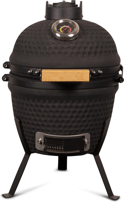 Patton Kamado Grill 13" - Keramisch - Kookoppervlak Ø 28 - Mat zwart