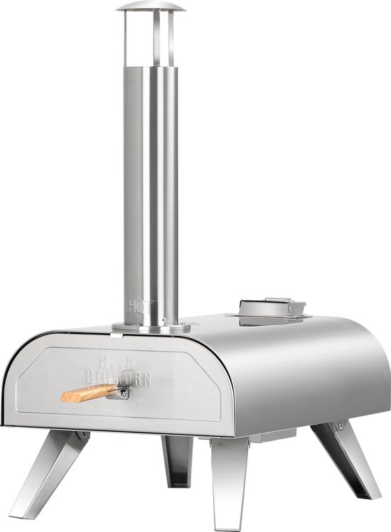 Bighorn Pizza Pellet Oven - Buiten - Draagbaar - Opvouwbaar - RVS - 15KG - 460°
