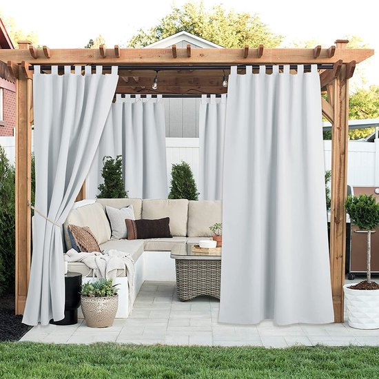 Buitengordijnen Outdoor Gordijn Waterdicht Weerbestendig,Verduisterende \ Balkongordijn, ondoorzichtig - H274cm X B132cm