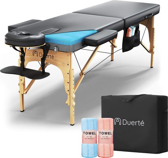 Duerté - Luxe Therapeutisch Massagetafel – Verstelbaar, Ergonomisch & Comfortabel – Massagebed - Behandeltafel - Behandelbank - Ideaal voor Thuis & Professioneel Gebruik