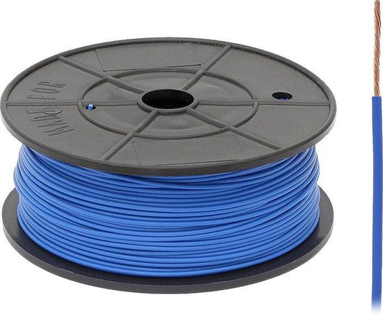FLRY -B kabel - 1x 1,00mm - Blauw - Rol 100 meter