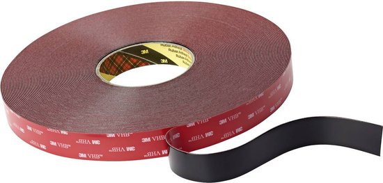 3M 5925F/1933 Dubbelzijdige tape Zwart (l x b) 33 m x 19 mm 1 stuk(s)
