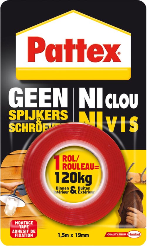 Plakband Pattex Supermontage 50kg binnen en buiten - 12 stuks - 12 stuks