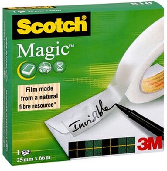 Plakband Scotch Magic 810 25mmx66m onzichtbaar mat - 9 stuks - 9 stuks