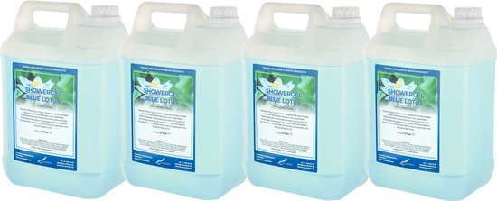 Claudius douchegel Blue Lotus 5 liter - set van 4 stuks - Showergel