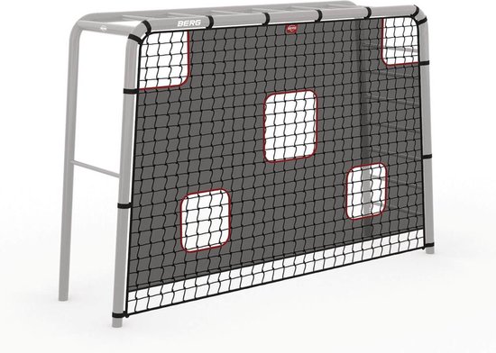 BERG PlayBase Voetbal Target Net L - Voor Large Frames - Zwart/Rood