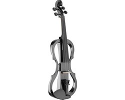 Stagg elektrische viool (metallic zwart) inclusief case & hoofdtelefoon