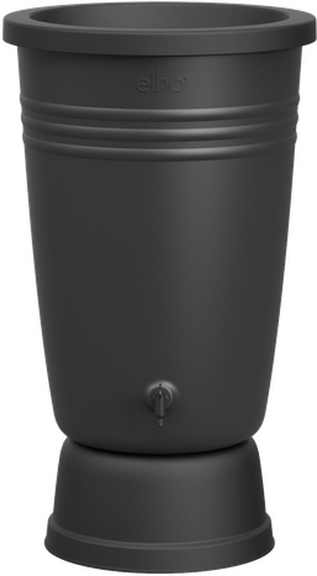 Elho Green Basics Regenton Plus 105 - Regenton voor Kweken En Oogsten - Ø 58.4 x H 80.4 cm - Zwart/Living Black