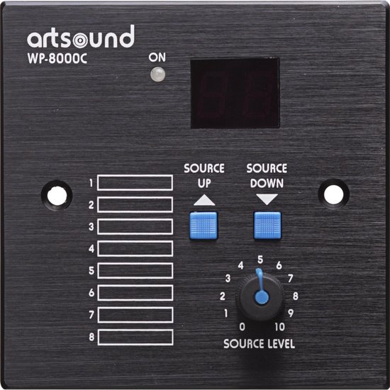 WP-8000C, wandpaneel selectie/vol. (incl. backb)