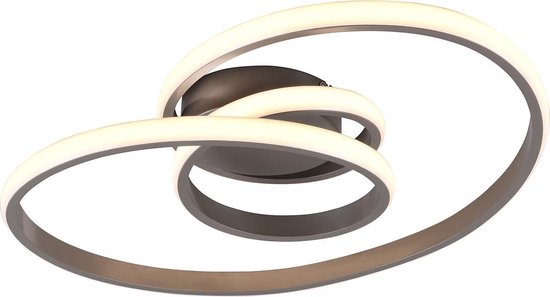 LED Plafondlamp - Plafondverlichting - Torna Sonso - 18.5W - Warm Wit 3000K - Rond - Mat Nikkel - Aluminium