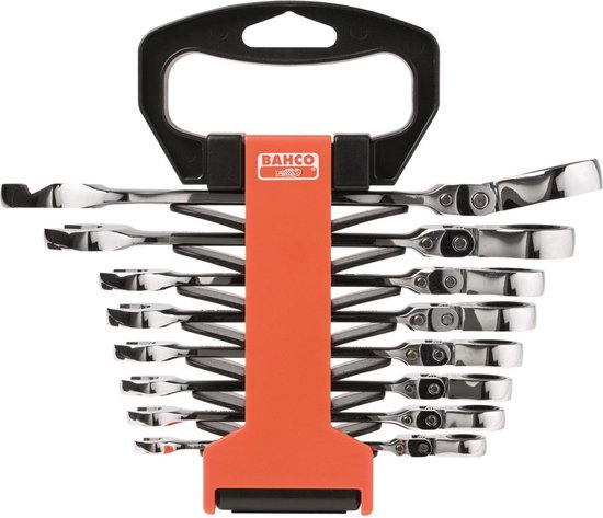 Bahco 41RM/SH8 Ring-ratelsleutelset met gewricht, metrisch 8-delig