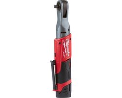 Milwaukee M12 FIR38-201B 12V Li-Ion accu Subcompactratelsleutel set (1x 2Ah accu) in tas - 3/8" - koolborstelloos