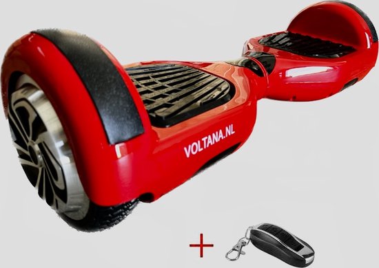 VOLTANA Hoverboard ROOD, TAOTAO, SAMSUNG accu, 700Watt, Led verlichting, Afstandsbediening, Aluminium Design velgen, Rubberen bumpers