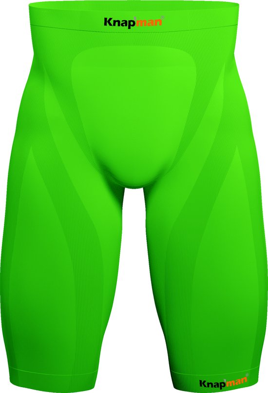 Knapman Zoned Compression Short 45% Fel Groen | Compressiebroek (Liesbroek) voor Heren | Maat S