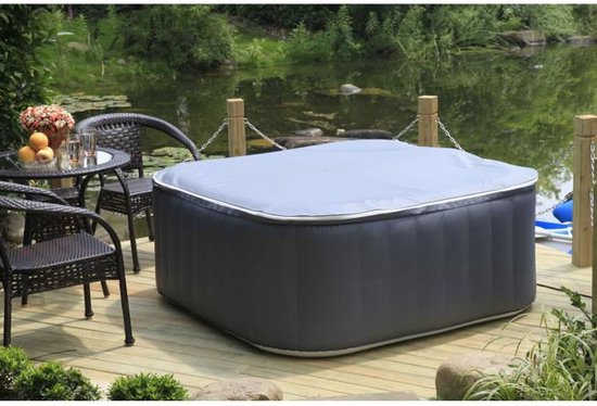 SUN SPA Gelamineerde vierkante opblaasbare spa 4 personen - 1,57 x 0,67 m