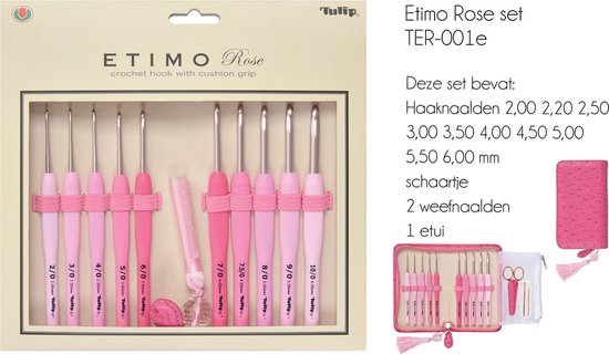 Tulip Etimo Rose haaknaalden set softgrip - 1st