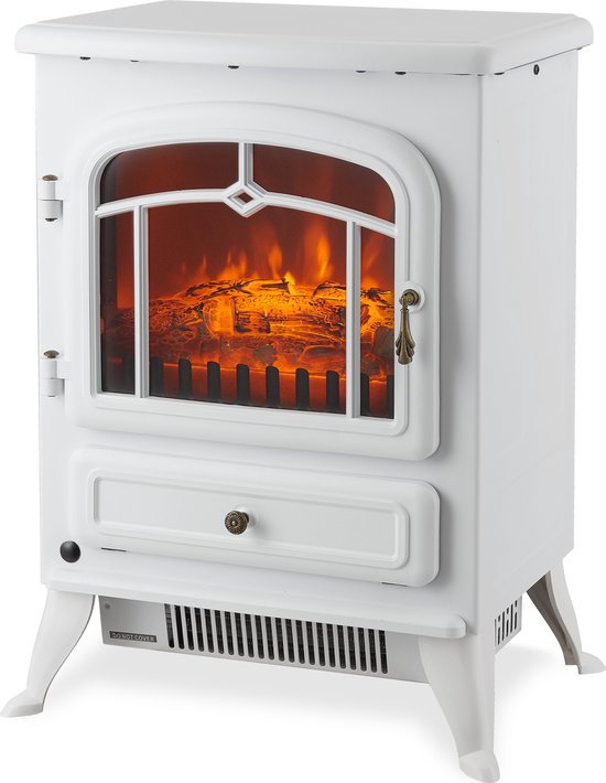 MOA Electrische Haard - Sfeerhaard Klassiek - Heater - Kachel - Vrijstaand - Wit - ES180W