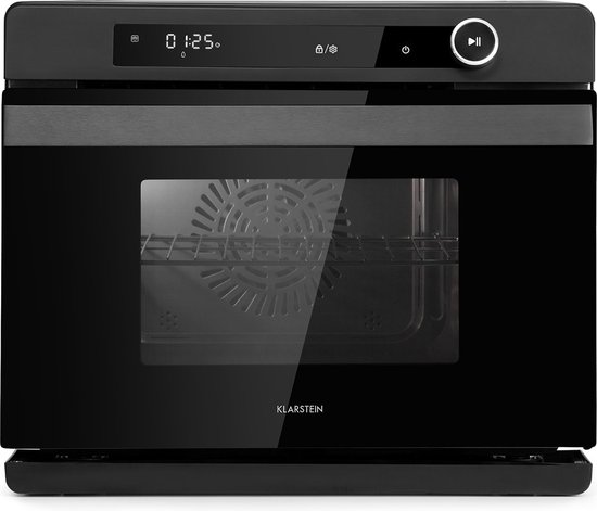 Klarstein VaporChef combi-stoomoven - Bakoven 31 Liter - Hetelucht- & Grillfunctie - Vrijstaand - LED-display - touch-bedieningspaneel - 31 programmas' - RVS - Classe A