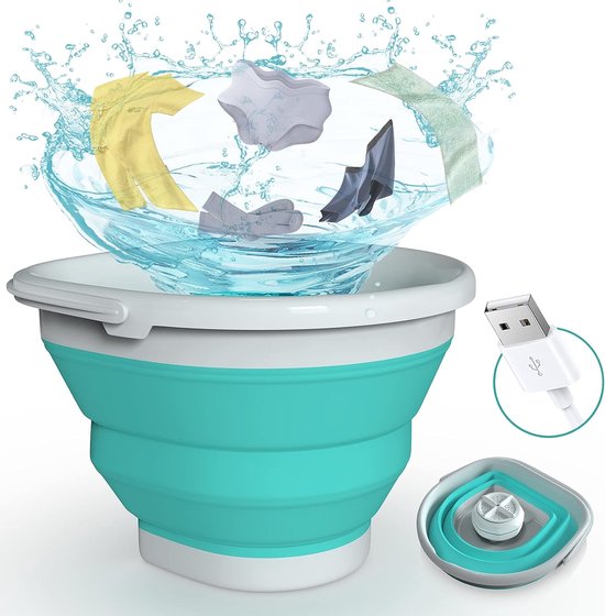 Elysium - Kleine Wasmachine - Draagbare Wasmachine - Mini Wasmachine Met Centrifuge - Mini wasmachine