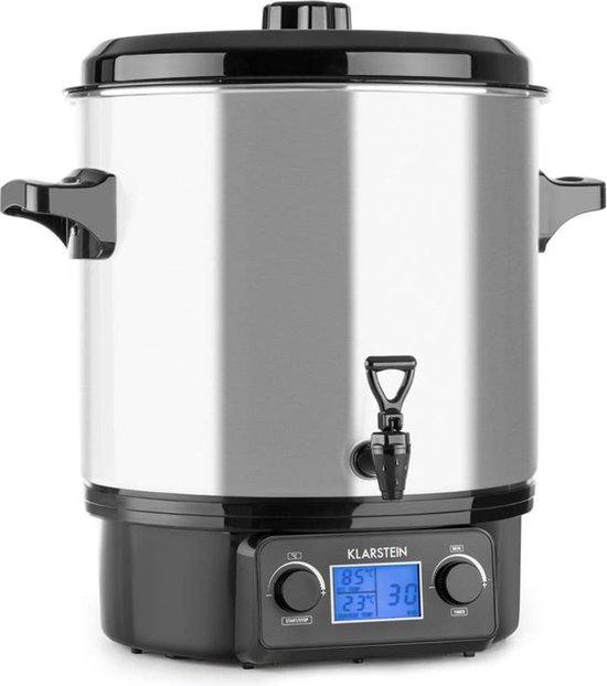 Klarstein Biggie Warmhoudketel - Drankendispenser - 2000W - Timer - Roestvrij staal